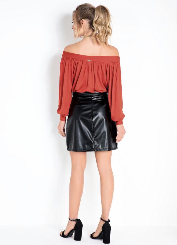 Quintess - Saia Curta Preta em Material Sintético 6