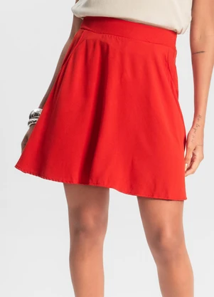 Rovitex - Saia Curta Viscose Sarjada Laranja - ROVITEX