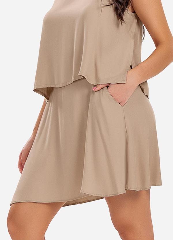 Rovitex - Saia Curta Viscose Sarjada Marrom 1