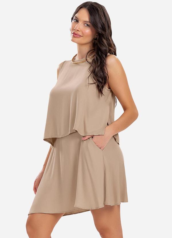 Rovitex - Saia Curta Viscose Sarjada Marrom 2