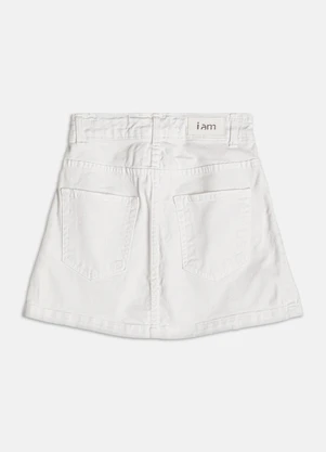 Authoria - Saia de Sarja com Pregas  Off White - AUTHORIA