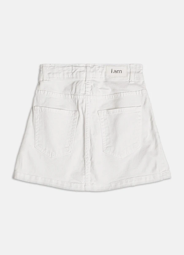 Authoria - Saia de Sarja com Pregas  Off White 2