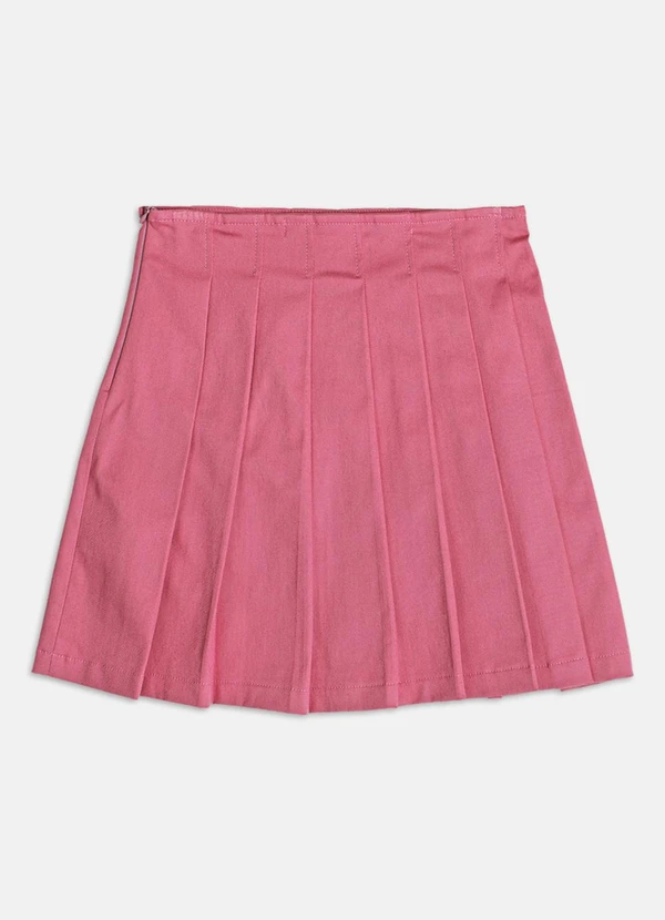 Authoria - Saia de Sarja com Pregas  Rosa 2