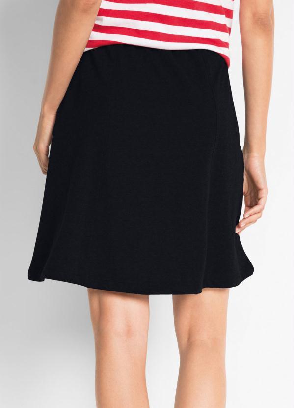 bonprix - Saia Esportiva Evasê em Moletinho Preta 2