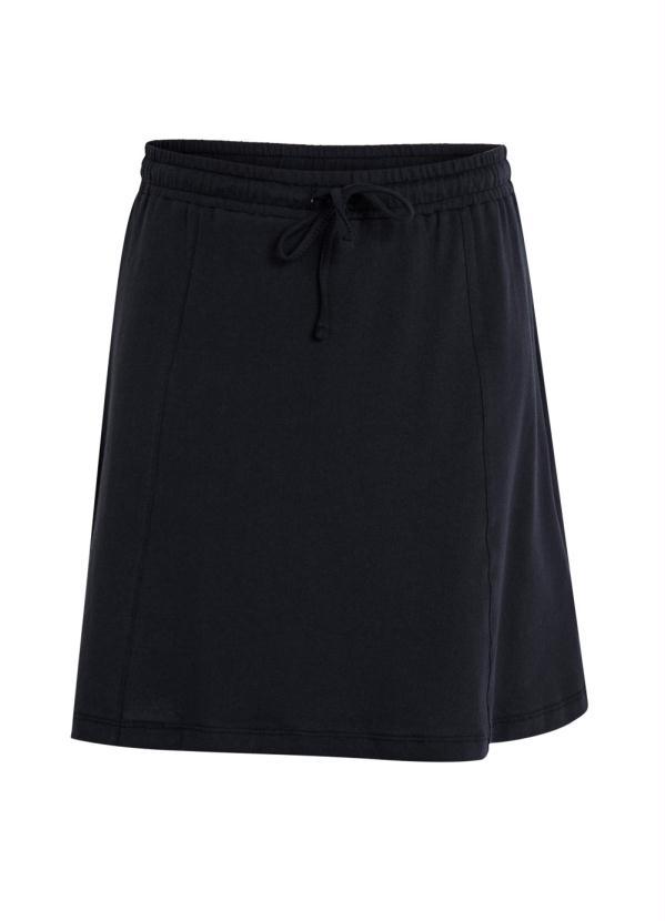 bonprix - Saia Esportiva Evasê em Moletinho Preta 4