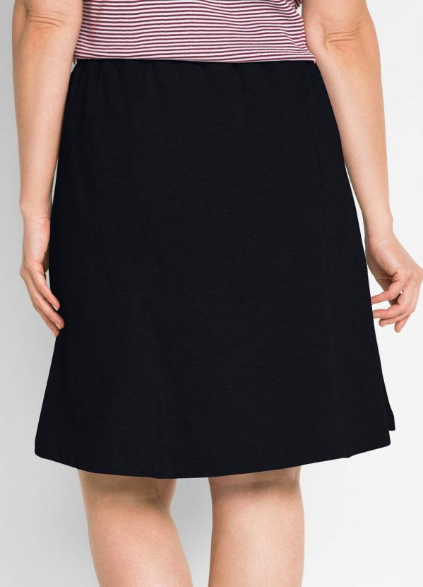 bonprix - Saia Esportiva Evasê em Moletinho Preta 6