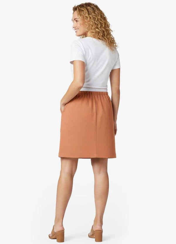 Infinita Cor - Saia Feminina em Molicotton Marrom 4