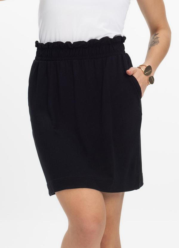Infinita Cor - Saia Feminina em Molicotton Preto