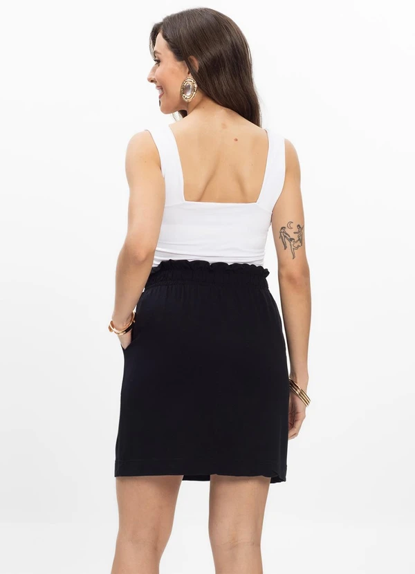 Infinita Cor - Saia Feminina em Molicotton Preto 4