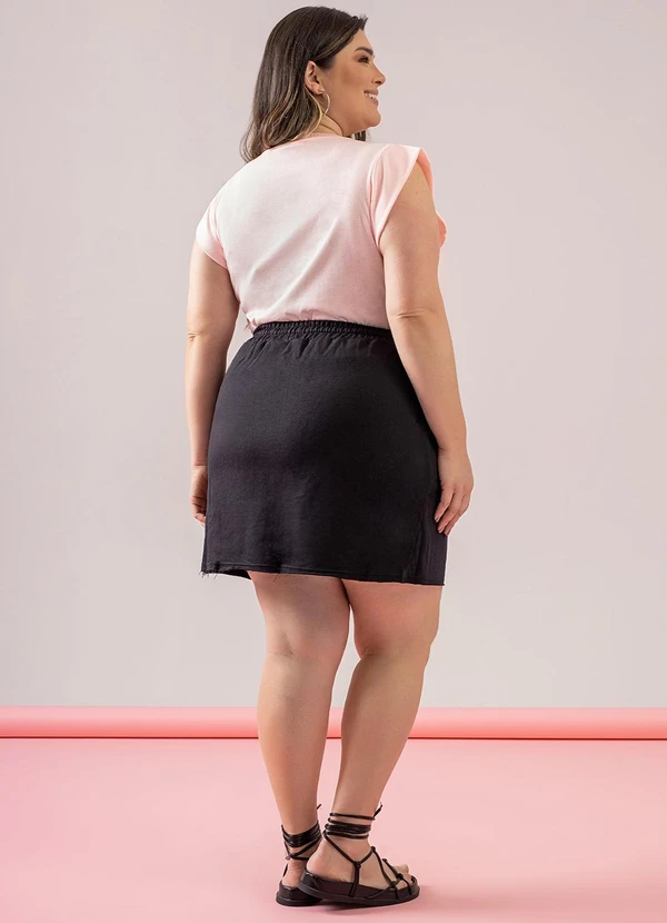Just Basic - Saia Feminina Moletom Preto 4