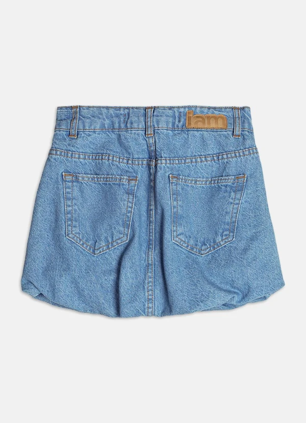 Authoria - Saia Jeans Balonê  Azul 2