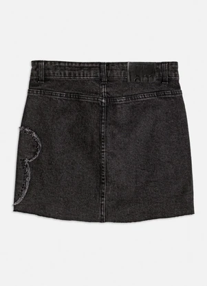 Authoria - Saia Jeans Black do Mickey Preto - AUTHORIA