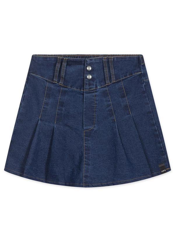Hapier - Saia Jeans Juvenil Feminina Azul