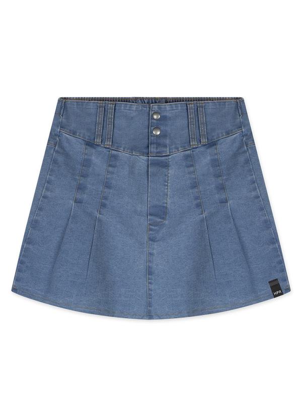 Hapier - Saia Jeans Juvenil Feminina Azul