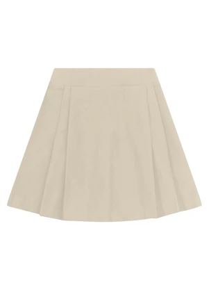 Minty - Saia Juvenil Curta em Sarja Cotton Bege - MINTY