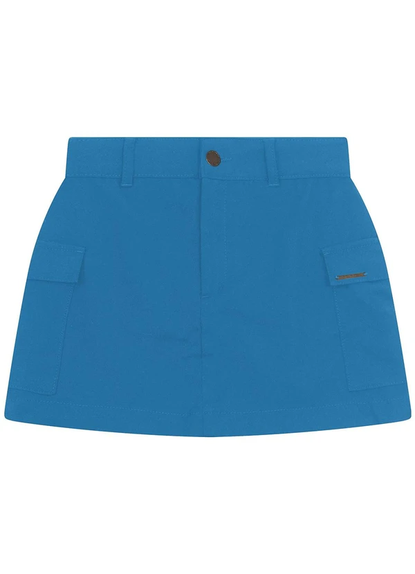 Minty - Saia Juvenil Feminina Sarja Twill Azul 1