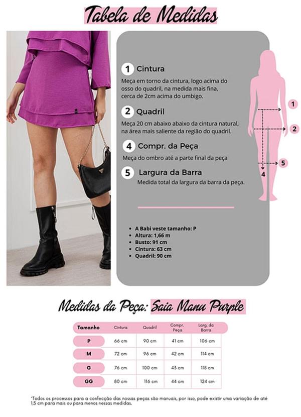 Amo Brand - Saia Manu Purple 7