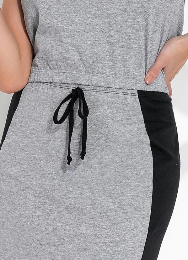 Moda Pop - Saia Mescla e Preta com Recortes 3