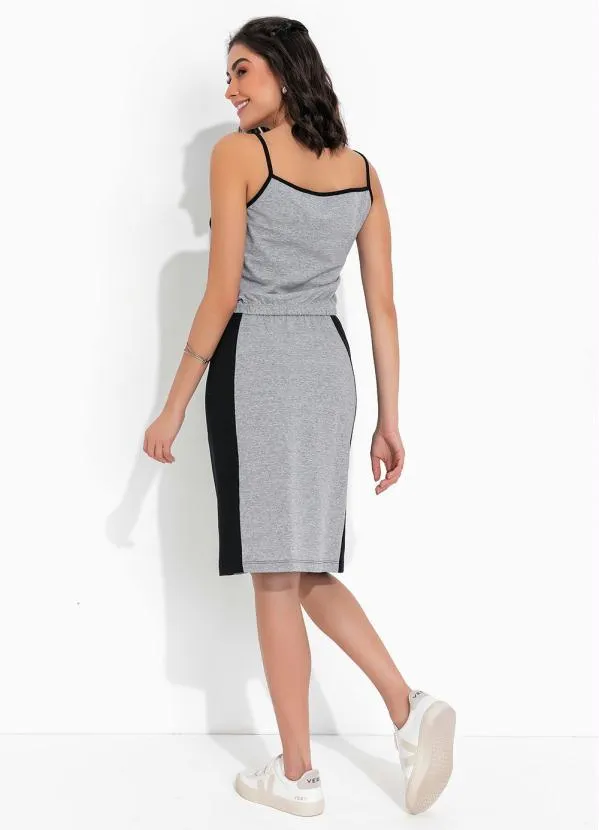 Moda Pop - Saia Mescla e Preta com Recortes 5