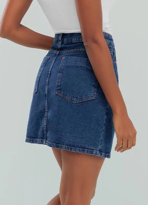 Angel - Saia Mini Jeans Escuro - ANGEL