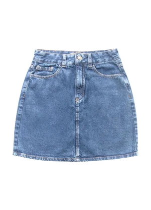 Angel - Saia Mini Jeans Medio - ANGEL