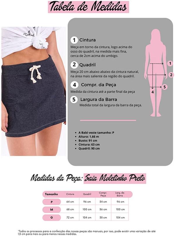 Amo Brand - Saia Moletinho Preta 4