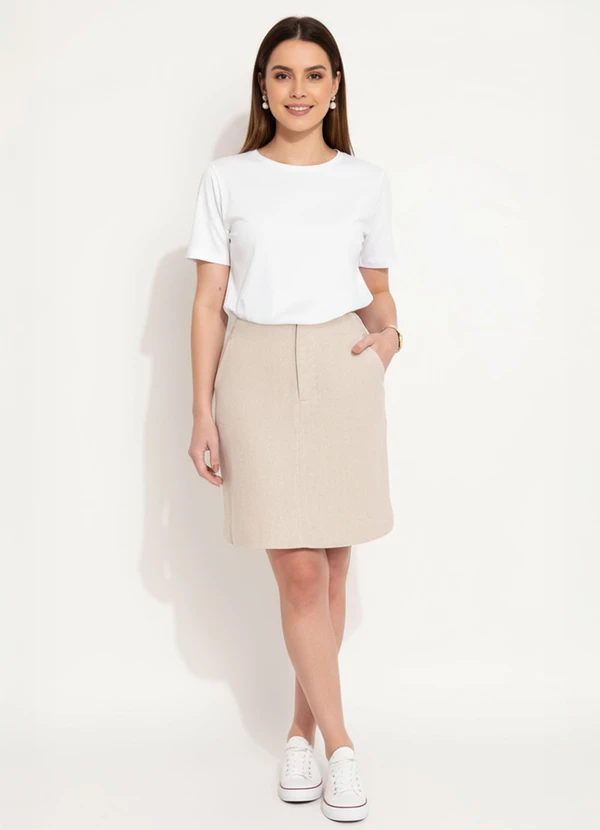 Quintess - Saia Natural em Linho 8