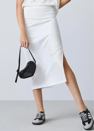 Authoria - Saia Off White de Tricoline Off White - AUTHORIA