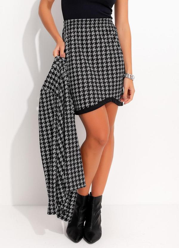 Moda Pop - Saia Pied de Poule em Malha 5