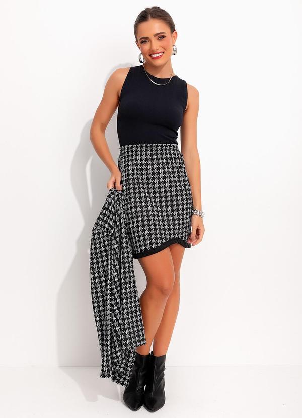 Moda Pop - Saia Pied de Poule em Malha 6