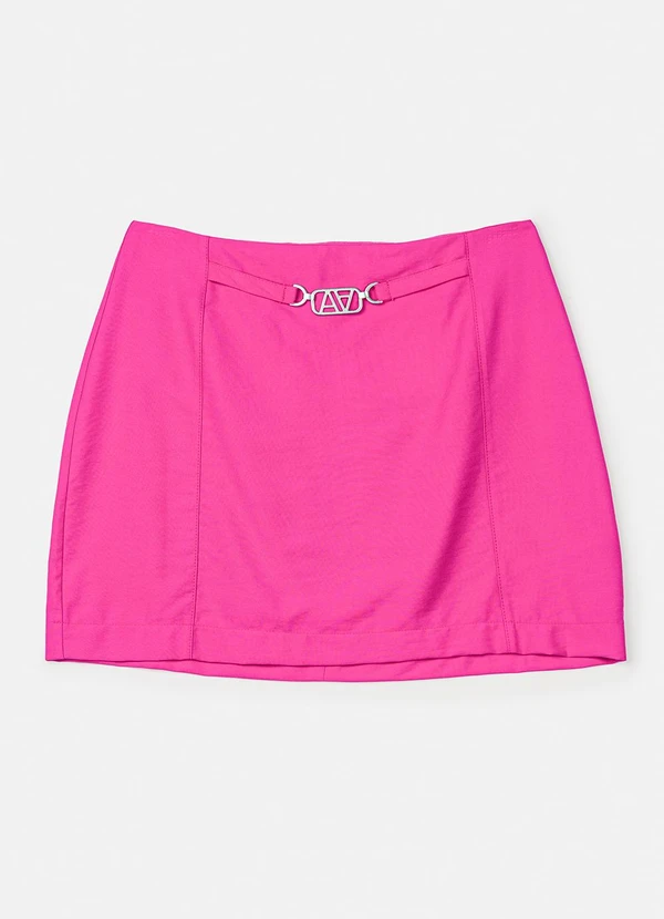 Authoria - Saia Pink com Pingente de Metal Rosa 5