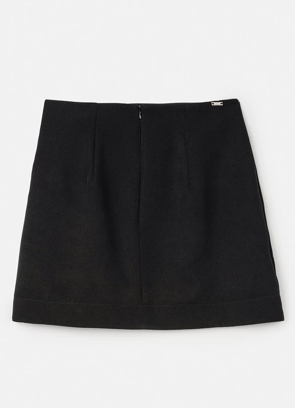 Authoria - Saia Preta com Faixa e Ondas de Strass Preto 9