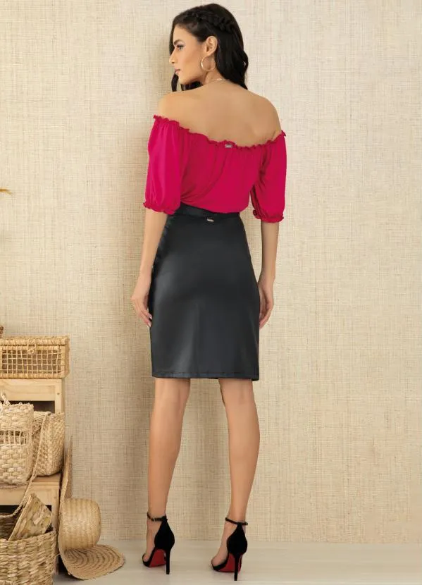 Quintess - Saia Preta com Fenda Ajustável 4