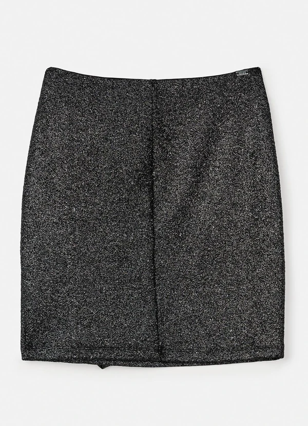 Authoria - Saia Preta de Lurex com Laço Preto 8