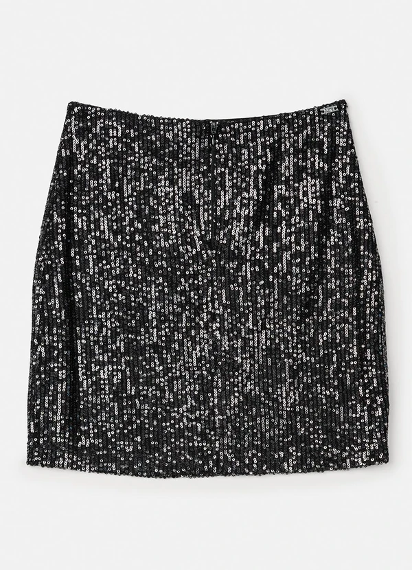 Authoria - Saia Preta de Paetê Preto 6