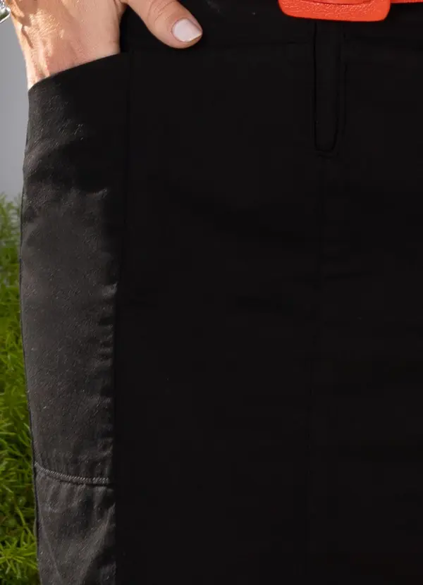 Quintess - Saia Preto em Jeans 3