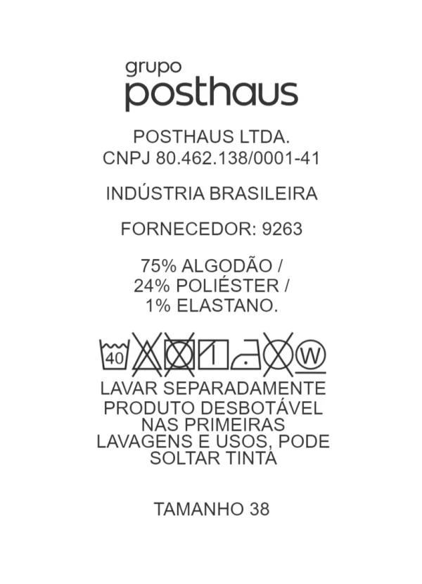 Bimini - Saia Preto em Sarja Denim Lurex 7