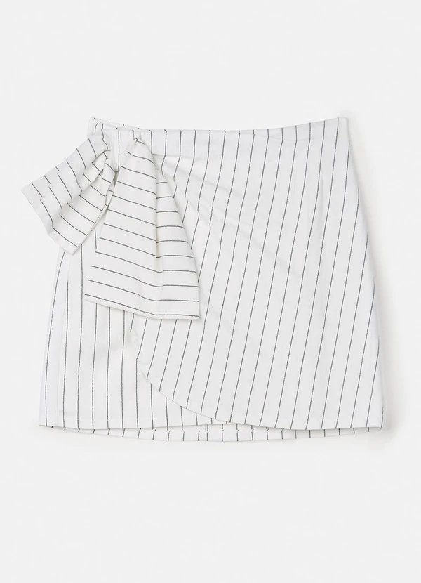 Authoria - Saia Risca de Giz com Maxi Laço Preto 5