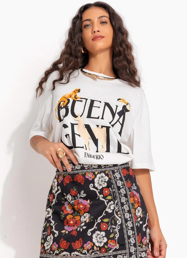 Farm - Saia Sarja Flor de Fita Preto 7