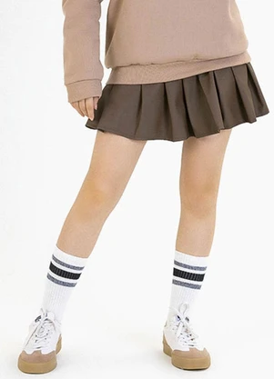 Soft Bonni - Saia Teen em Material Sintetico Marrom - SOFT BONNI