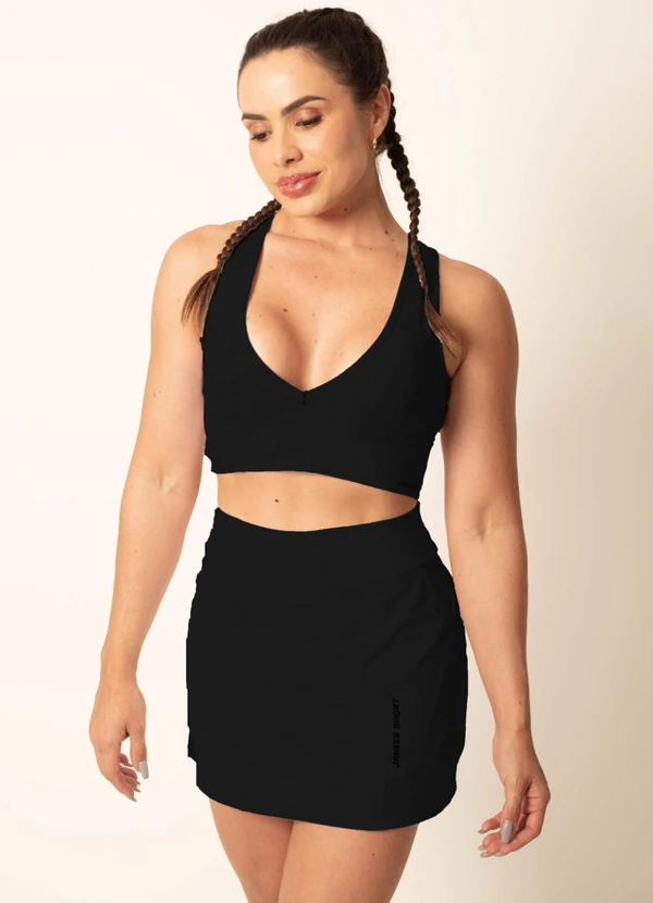 Janfer - Saia Tennis Ketlyn Preto