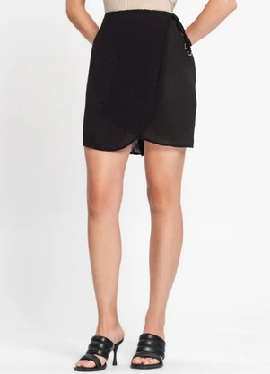 Rovitex - Saia Transpassada em Air Flow Poá Preto - ROVITEX