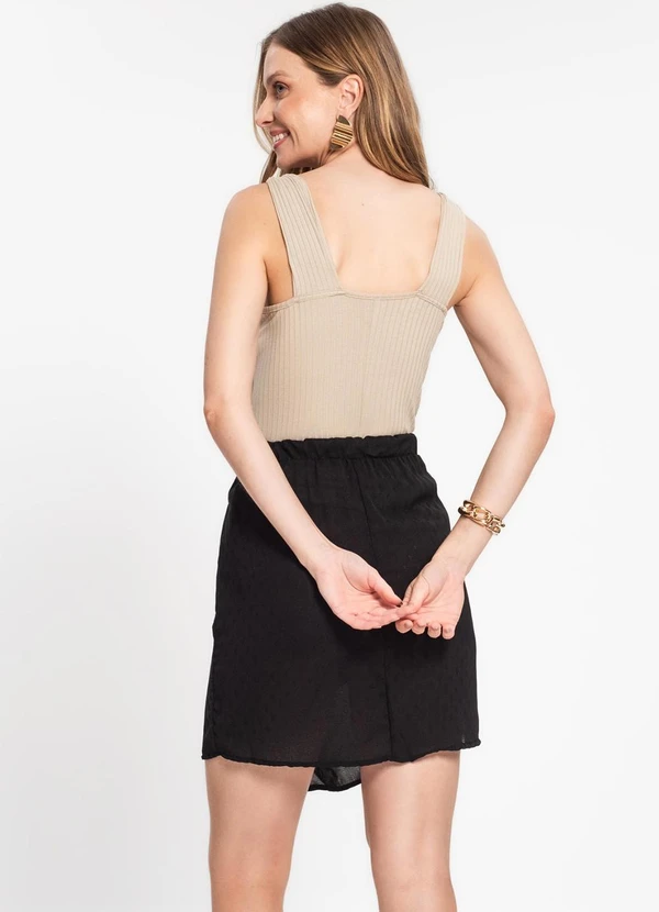 Rovitex - Saia Transpassada em Air Flow Poá Preto 4