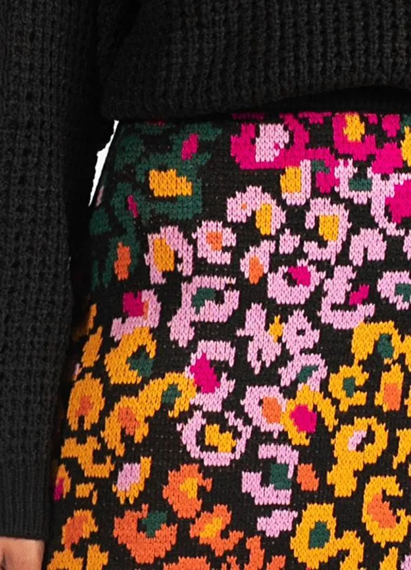 Farm - Saia Tricot Oncinha Flor de Banana Estampada 6