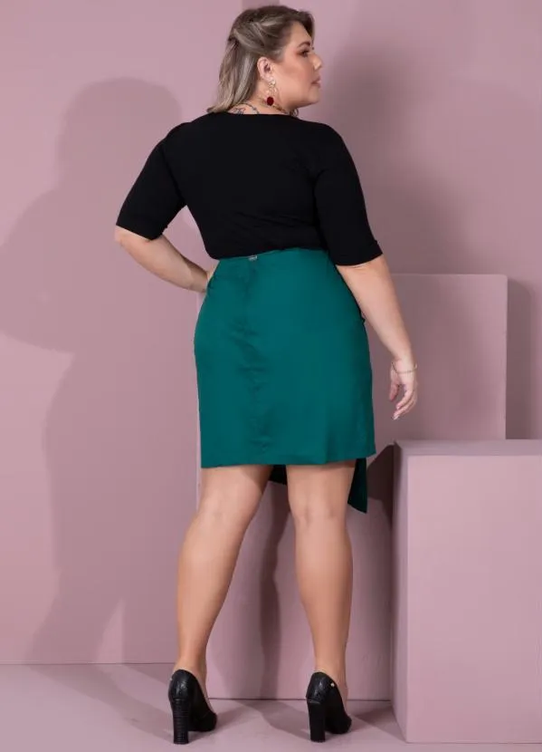 Quintess - Saia Verde com Ponta Assimétrica 9