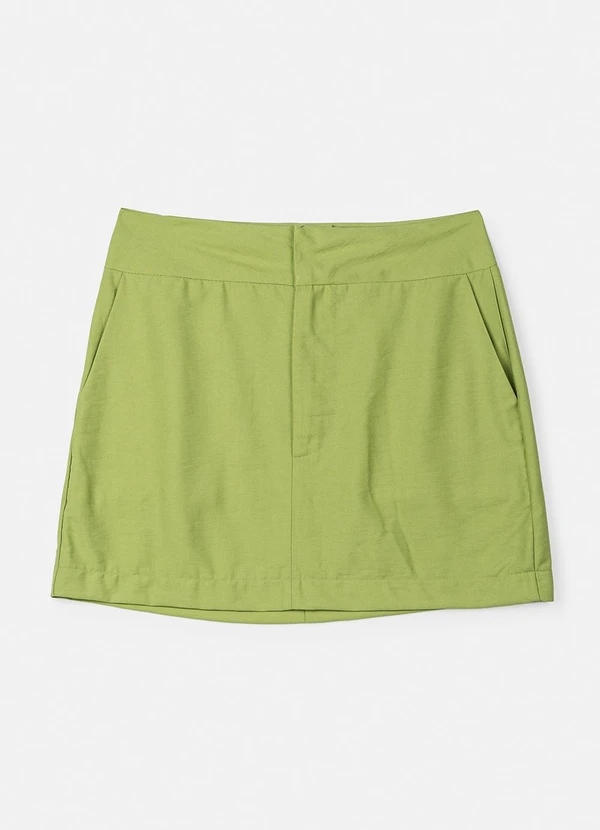 Authoria - Saia Verde de Tricoline Anarrugada Verde 5