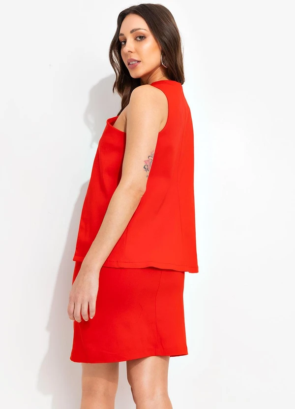 Bimini - Saia Vermelho em Bengaline 5