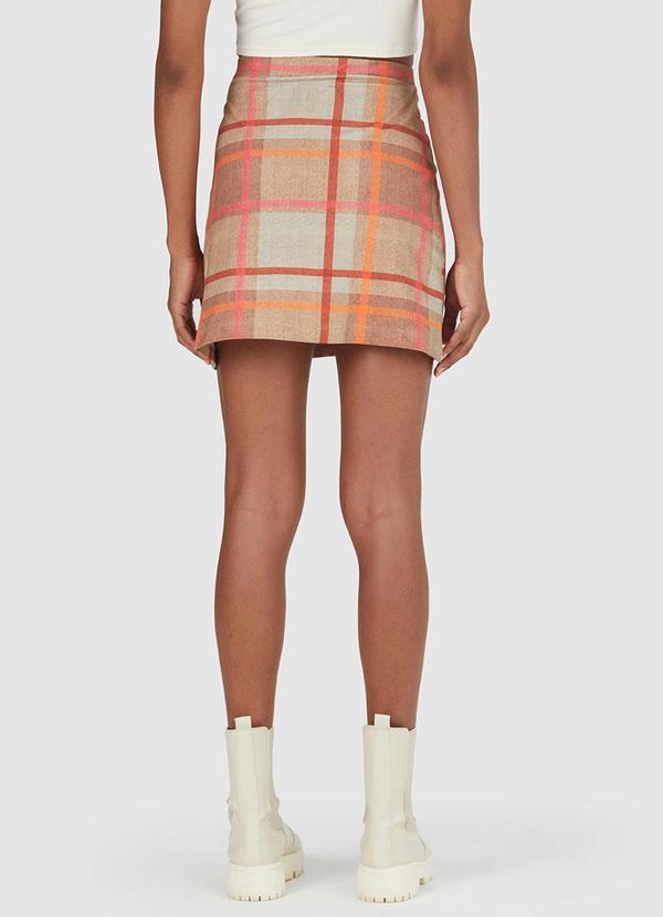 Malwee - Saia Xadrez em Moletom Bege 4