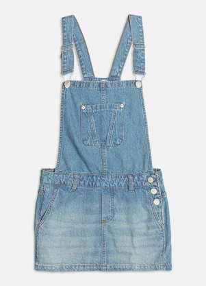 Authoria - Salopete Jeans com Bolso  Azul - AUTHORIA