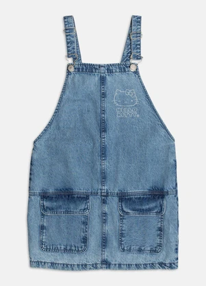 Authoria - Salopete Jeans com Bolsos Cargo Azul - AUTHORIA